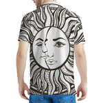 Bohemian Celestial Sun And Moon Print Men's Polo Shirt