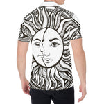 Bohemian Celestial Sun And Moon Print Men's Shirt