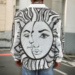 Bohemian Celestial Sun And Moon Print Men's Shirt Jacket