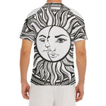 Bohemian Celestial Sun And Moon Print Men's Short Sleeve Rash Guard