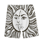 Bohemian Celestial Sun And Moon Print Men's Sports Shorts