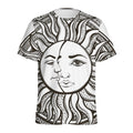 Bohemian Celestial Sun And Moon Print Men's Athletic T-Shirt