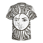 Bohemian Celestial Sun And Moon Print Men's Sports T-Shirt
