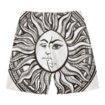 Bohemian Celestial Sun And Moon Print Men's Swim Trunks