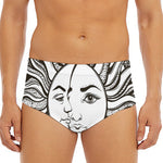 Bohemian Celestial Sun And Moon Print Men's Triangle Swim Briefs
