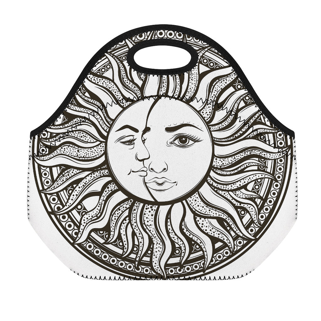 Bohemian Celestial Sun And Moon Print Neoprene Lunch Bag
