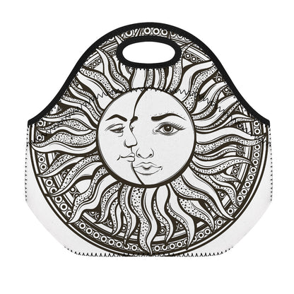 Bohemian Celestial Sun And Moon Print Neoprene Lunch Bag
