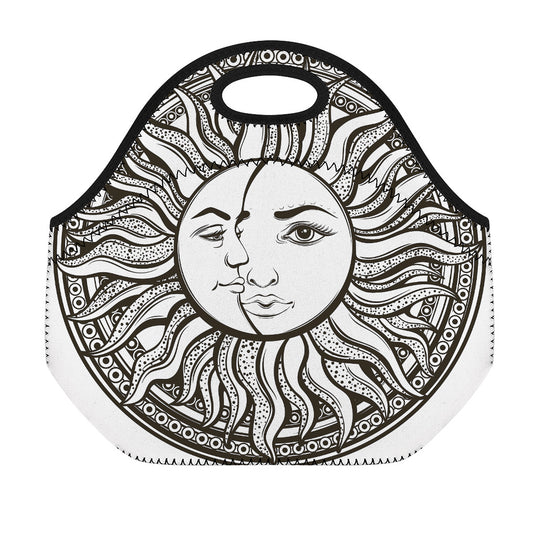 Bohemian Celestial Sun And Moon Print Neoprene Lunch Bag