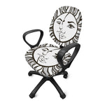 Bohemian Celestial Sun And Moon Print Office Chair Cover