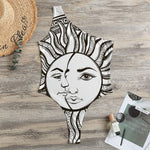 Bohemian Celestial Sun And Moon Print One Shoulder Bodysuit