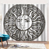 Bohemian Celestial Sun And Moon Print Pencil Pleat Curtains
