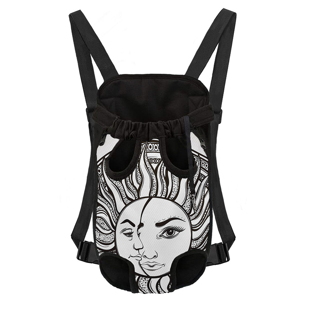 Bohemian Celestial Sun And Moon Print Pet Carrier Backpack