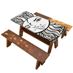Bohemian Celestial Sun And Moon Print Picnic Table Cover