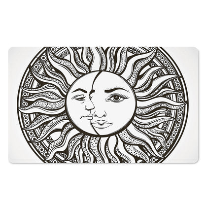 Bohemian Celestial Sun And Moon Print Polyester Doormat