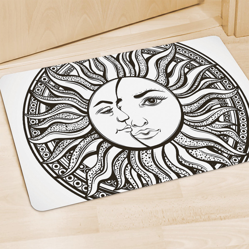 Bohemian Celestial Sun And Moon Print Polyester Doormat