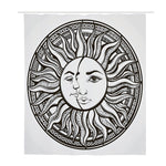 Bohemian Celestial Sun And Moon Print Polyester Shower Curtain