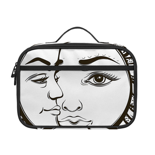 Bohemian Celestial Sun And Moon Print Portable Lunch Bag