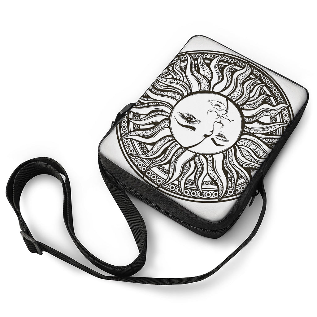 Bohemian Celestial Sun And Moon Print Rectangular Crossbody Bag