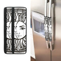 Bohemian Celestial Sun And Moon Print Refrigerator Handle Covers
