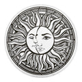 Bohemian Celestial Sun And Moon Print Round Blanket
