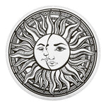 Bohemian Celestial Sun And Moon Print Round Blanket
