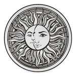 Bohemian Celestial Sun And Moon Print Round Floor Mat
