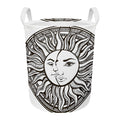 Bohemian Celestial Sun And Moon Print Round Laundry Basket