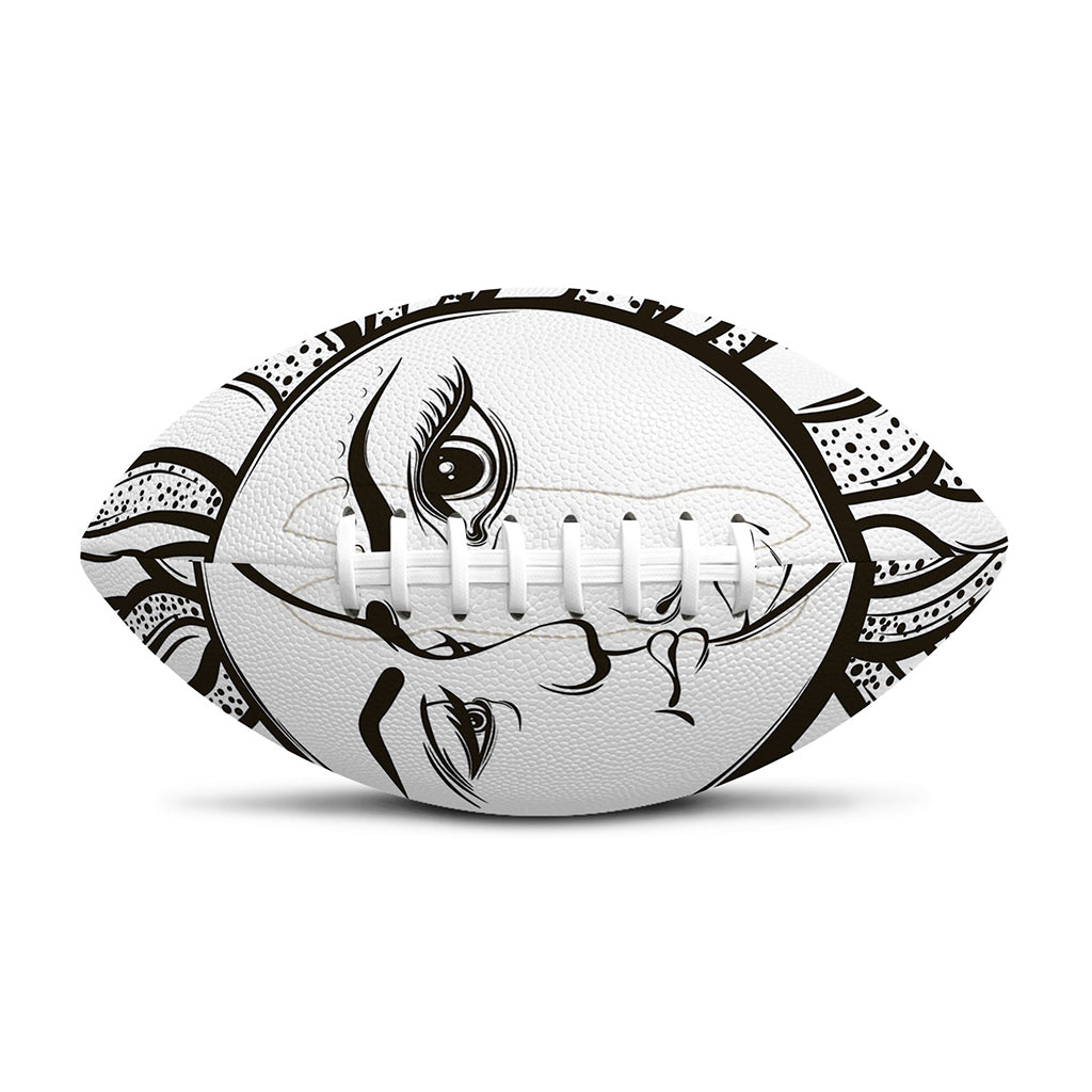 Bohemian Celestial Sun And Moon Print Rugby Ball