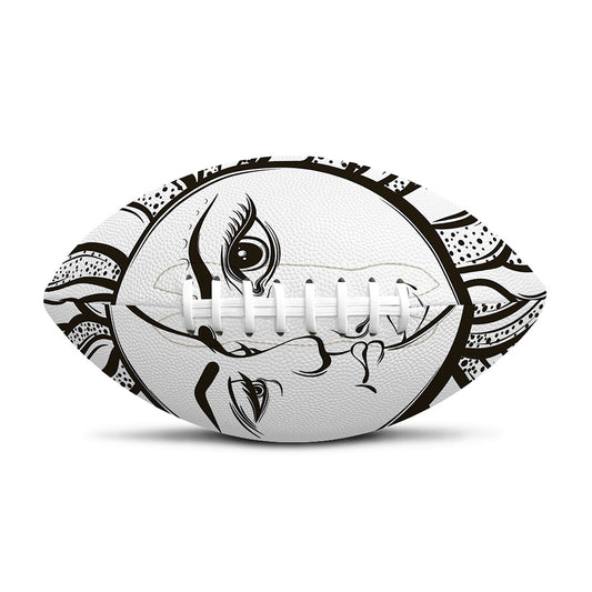 Bohemian Celestial Sun And Moon Print Rugby Ball