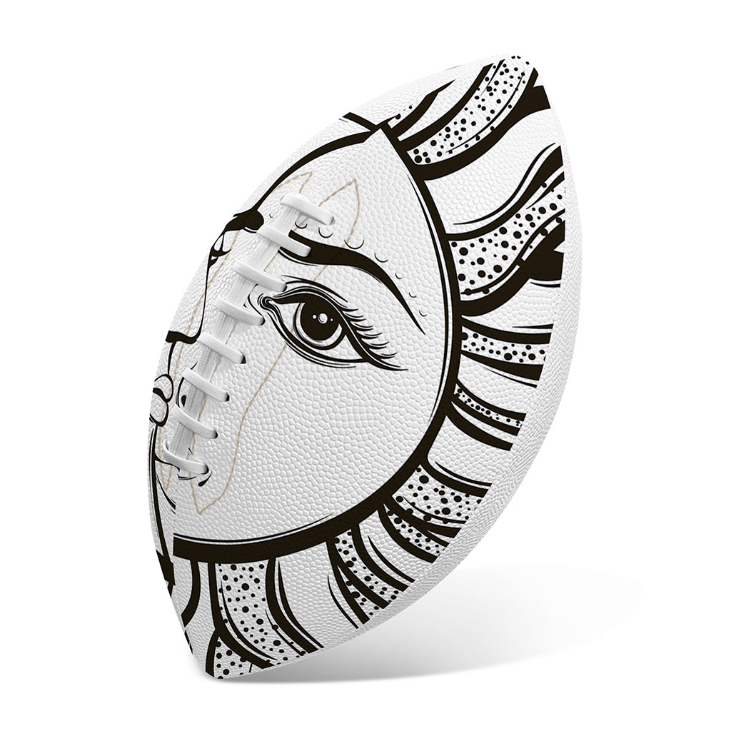 Bohemian Celestial Sun And Moon Print Rugby Ball