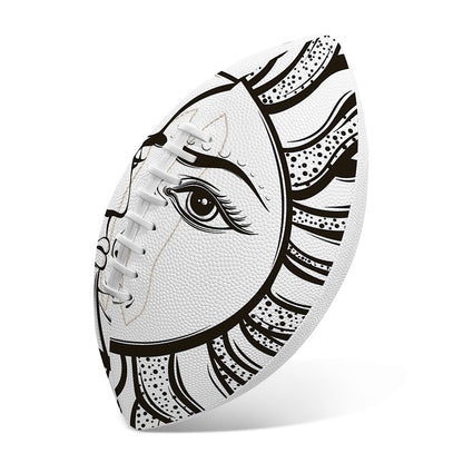 Bohemian Celestial Sun And Moon Print Rugby Ball