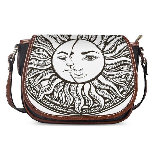 Bohemian Celestial Sun And Moon Print Saddle Bag