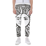 Bohemian Celestial Sun And Moon Print Scuba Joggers