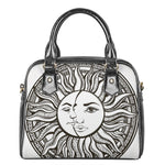 Bohemian Celestial Sun And Moon Print Shoulder Handbag