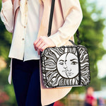 Bohemian Celestial Sun And Moon Print Shoulder Strap Bible Bag