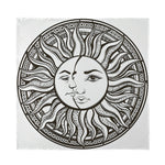 Bohemian Celestial Sun And Moon Print Silk Bandana