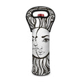 Bohemian Celestial Sun And Moon Print Single Neoprene Wine Tote