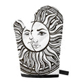 Bohemian Celestial Sun And Moon Print Single Oven Mitt