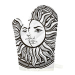 Bohemian Celestial Sun And Moon Print Single Oven Mitt
