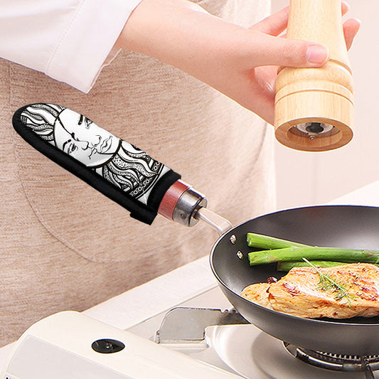Bohemian Celestial Sun And Moon Print Skillet Handle Cover