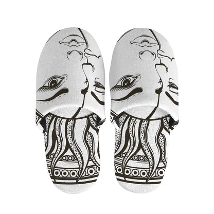 Bohemian Celestial Sun And Moon Print Slippers
