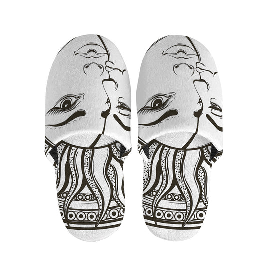 Bohemian Celestial Sun And Moon Print Slippers