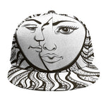 Bohemian Celestial Sun And Moon Print Snapback Cap