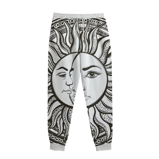 Bohemian Celestial Sun And Moon Print Sweatpants