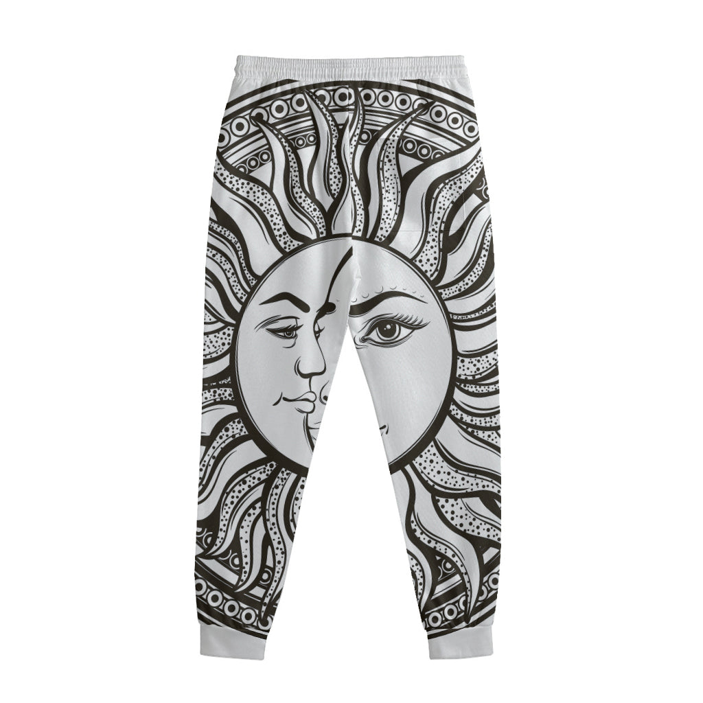 Bohemian Celestial Sun And Moon Print Sweatpants