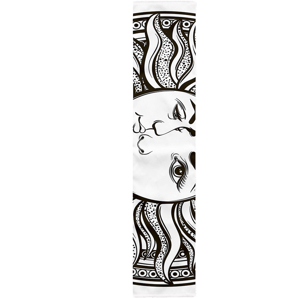 Bohemian Celestial Sun And Moon Print Table Runner