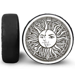 Bohemian Celestial Sun And Moon Print Tire Cover