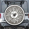 Bohemian Celestial Sun And Moon Print Tire Cover With Camera Hole