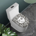 Bohemian Celestial Sun And Moon Print Toilet Lid Cover