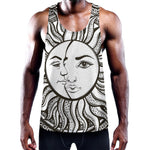 Bohemian Celestial Sun And Moon Print Training Tank Top